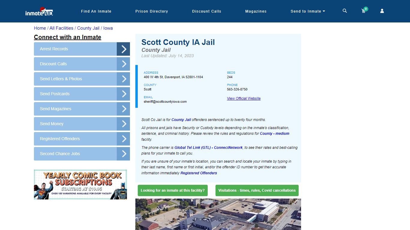 Scott County IA Jail - Inmate Locator - Davenport, IA
